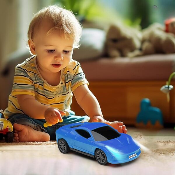 Rechargeable Remote Control Car Toy | Power Source: Lithium Rechargeable Battery for Car (Included) & 2xAA Battery for Remote Controller (Not Included) (Blue) - Image 6