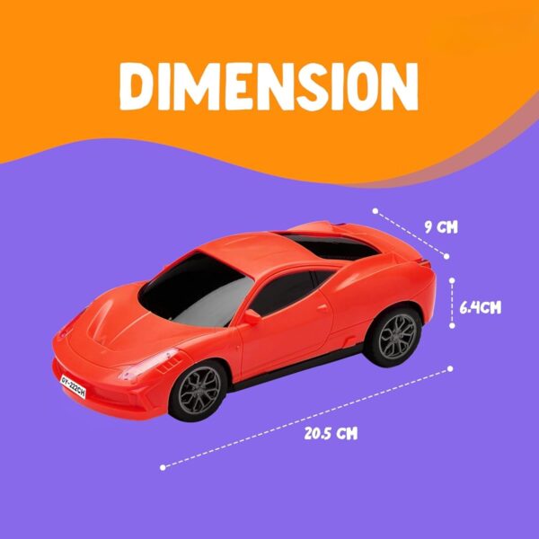 Rechargeable Remote Control Car Toy | Power Source: Lithium Rechargeable Battery for Car (Included) & 2xAA Battery for Remote Controller (Not Included) (Red) - Image 3