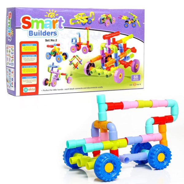 Smart Builders - Set No-2 | Creativity & Imagination Building Blocks for Kids