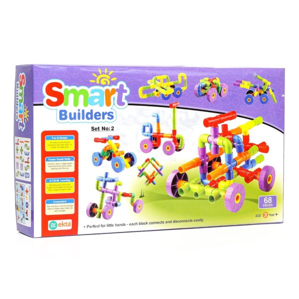 Smart Builders - Set No-2 | Creativity & Imagination Building Blocks for Kids - Image 3
