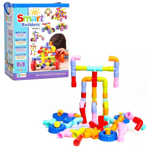Smart Builders - Set No-3 | Creativity & Imagination Building Blocks for Kids