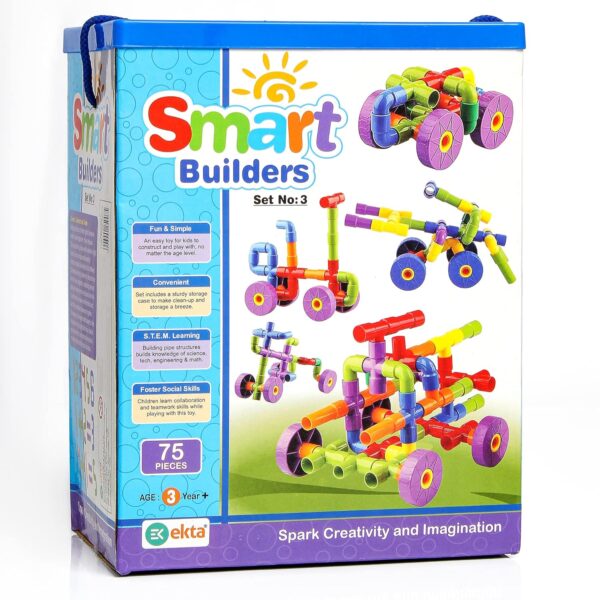 Smart Builders - Set No-3 | Creativity & Imagination Building Blocks for Kids - Image 4