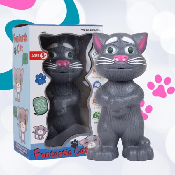 KID KRAZE® Electronic Pet Talking Toy Cat for Kids | Best Musical Toy with More Features | Best Gift for Kids | 3xAA Battery (Not Included) (Black)