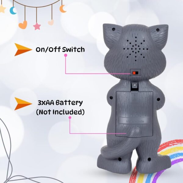 KID KRAZE® Electronic Pet Talking Toy Cat for Kids | Best Musical Toy with More Features | Best Gift for Kids | 3xAA Battery (Not Included) (Black) - Image 2