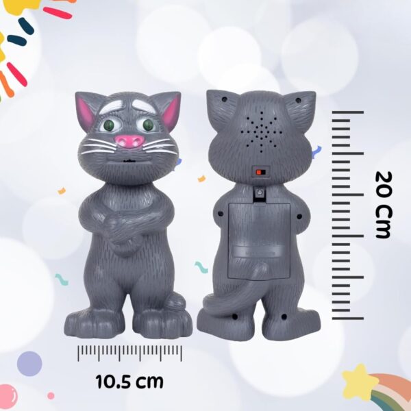 KID KRAZE® Electronic Pet Talking Toy Cat for Kids | Best Musical Toy with More Features | Best Gift for Kids | 3xAA Battery (Not Included) (Black) - Image 4