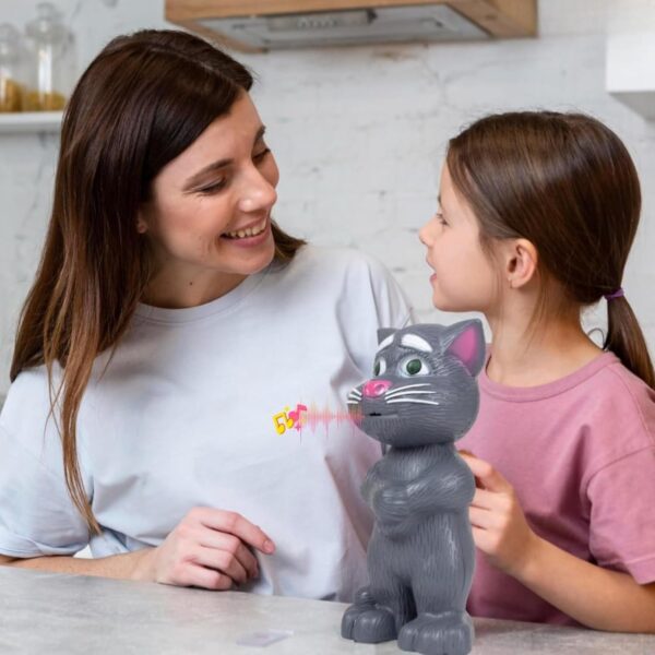 KID KRAZE® Electronic Pet Talking Toy Cat for Kids | Best Musical Toy with More Features | Best Gift for Kids | 3xAA Battery (Not Included) (Black) - Image 6
