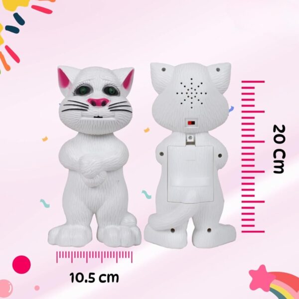 KID KRAZE® Electronic Pet Talking Toy Cat for Kids | Best Musical Toy with More Features | Best Gift for Kids | 3xAA Battery (Not Included) (White) - Image 4