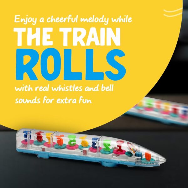 Kid Kraze® Battery Operated 3D Dynamic Flash Speed Train Toy with Musical Sound for Kids/Babies/Girls/Boys/Toddlers | White & Blue Color, Power Source: 3xAA Battery (Not Included) - Image 5