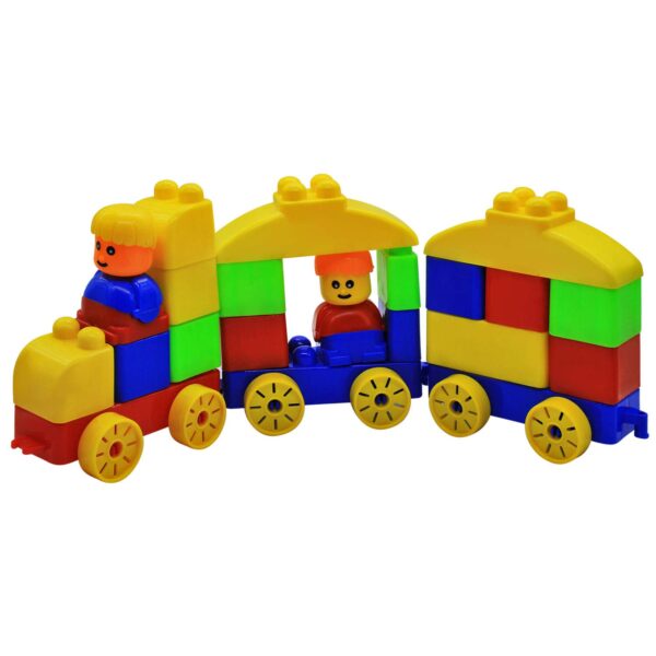 Young Builders Set-2 | Colorful Building Blocks for Kids | Imagination Development & Number/Shape Learning | Interlocking Construction Toy - Image 2